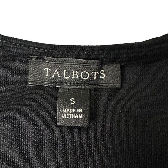 Talbots Twist Back Black Pullover Size Small - Picture 5 of 9